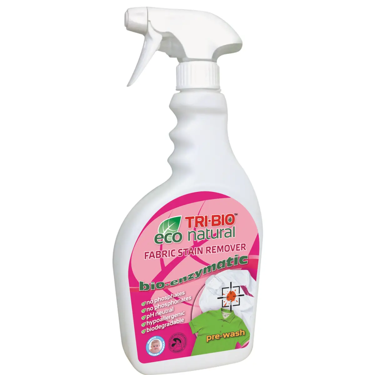 Натурален еко спрей за петна по тъкани преди пране, пластмасова бутилка