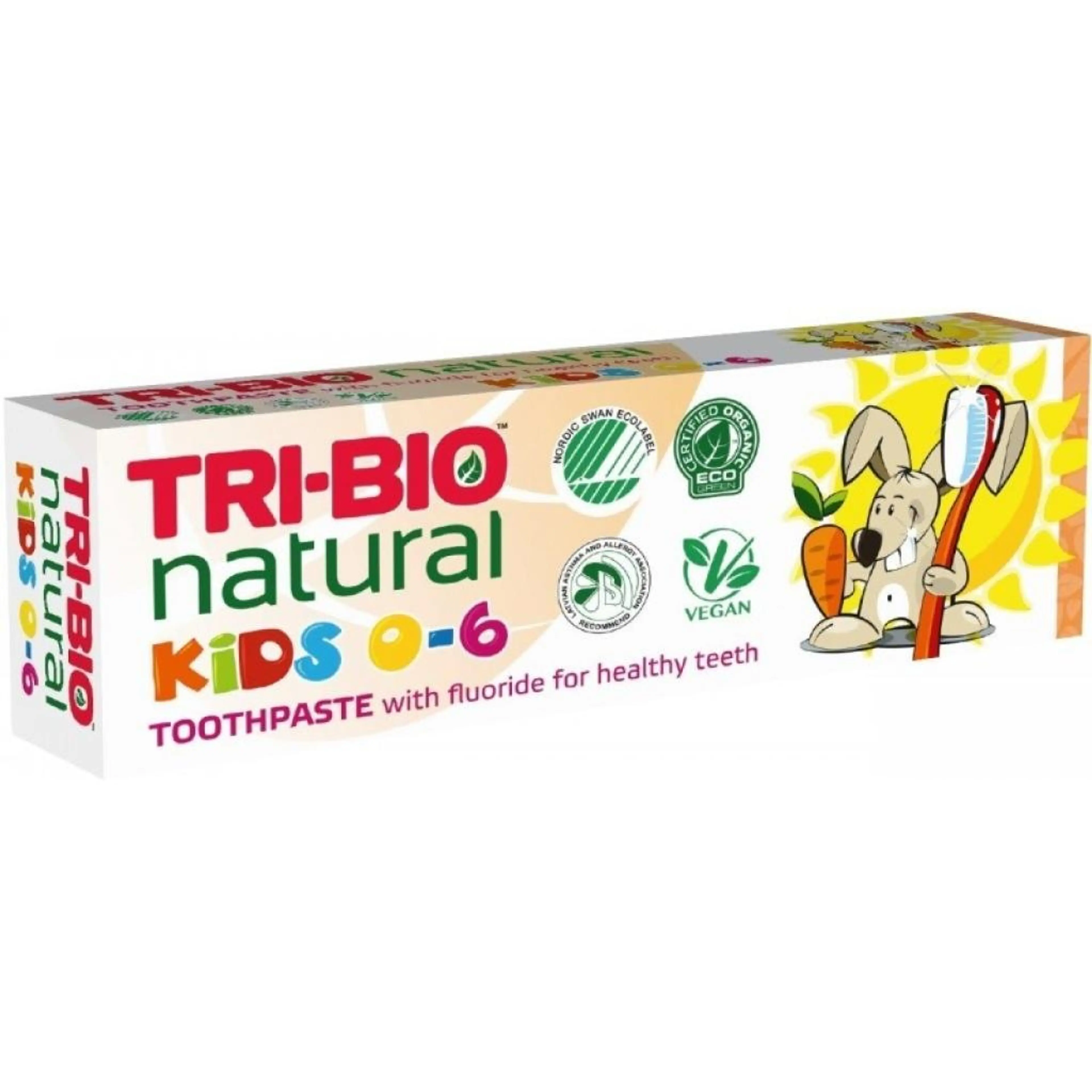 Натурална паста за зъби за деца 0-6 год., 0.075 л.